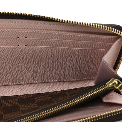 Louis Vuitton Damier Ebene Clemence Wallet Rose Ballerine 9 of 14