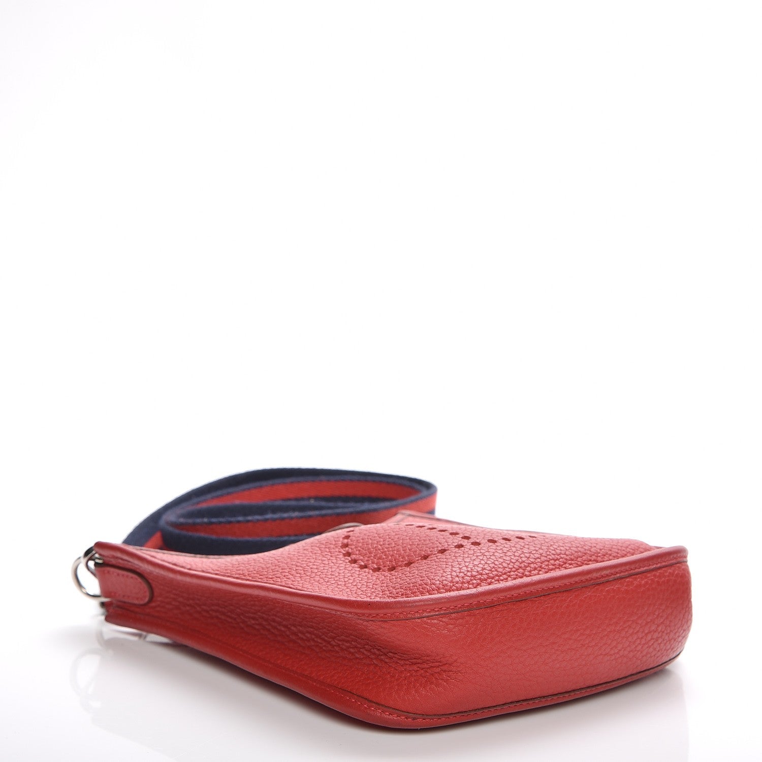 Hermes Taurillon Clemence Amazone Evelyne TPM Rouge Casaque Bleu Saphir 4 of 9