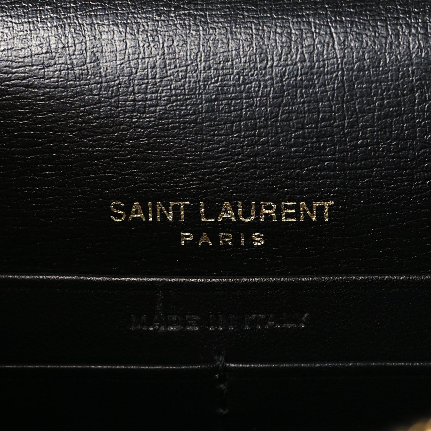 Calfskin Monogram Sunset Chain Wallet Black
