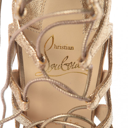 Christian Louboutin Nappa Glitter Mini Aqueduchesse 100 Cage Sandals 38 Poudre 5 of 9