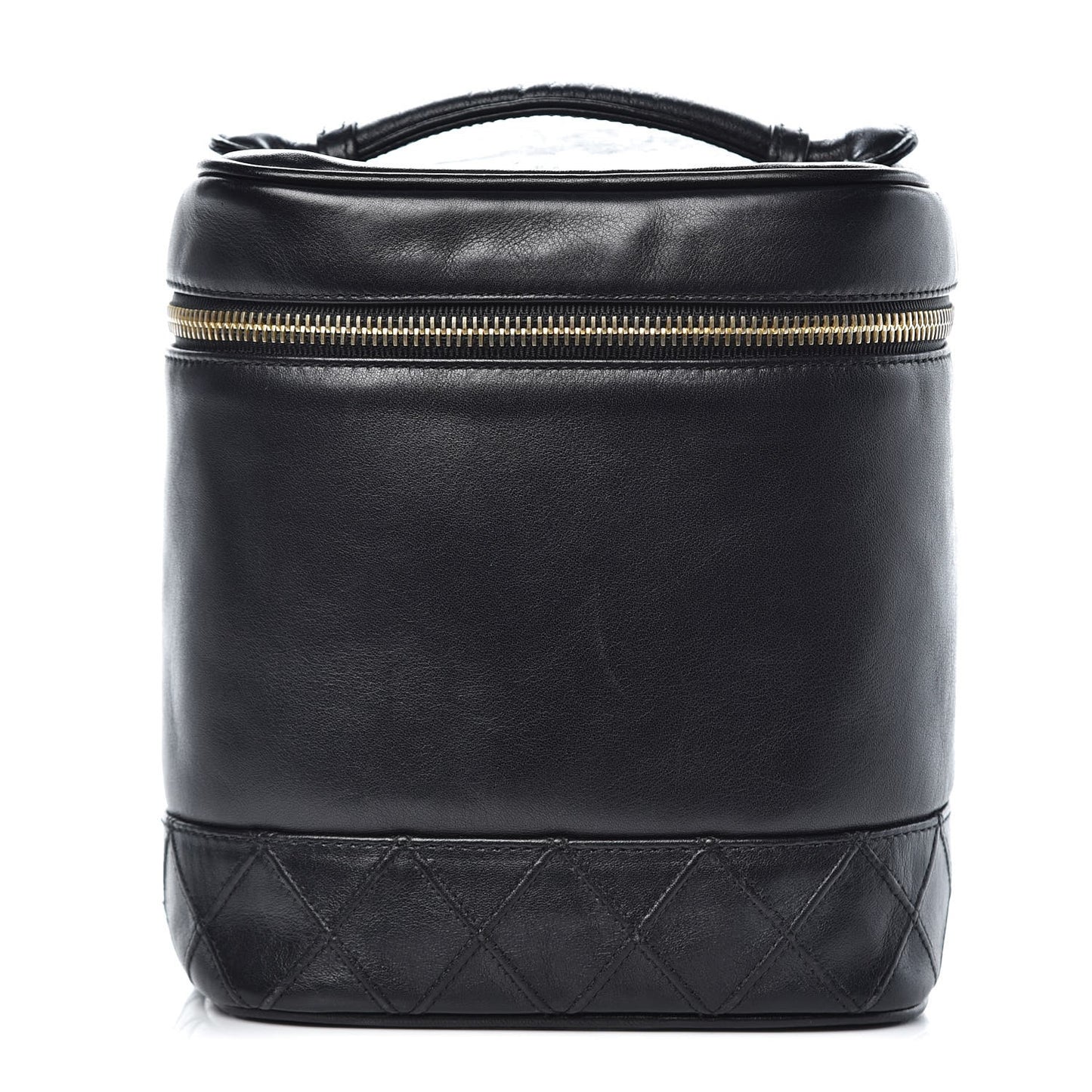 Lambskin Vanity Cosmetic Case Black