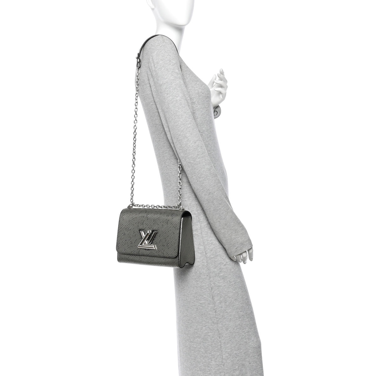 Louis Vuitton Epi Twist Shoulder Bag MM Platine 2 of 10