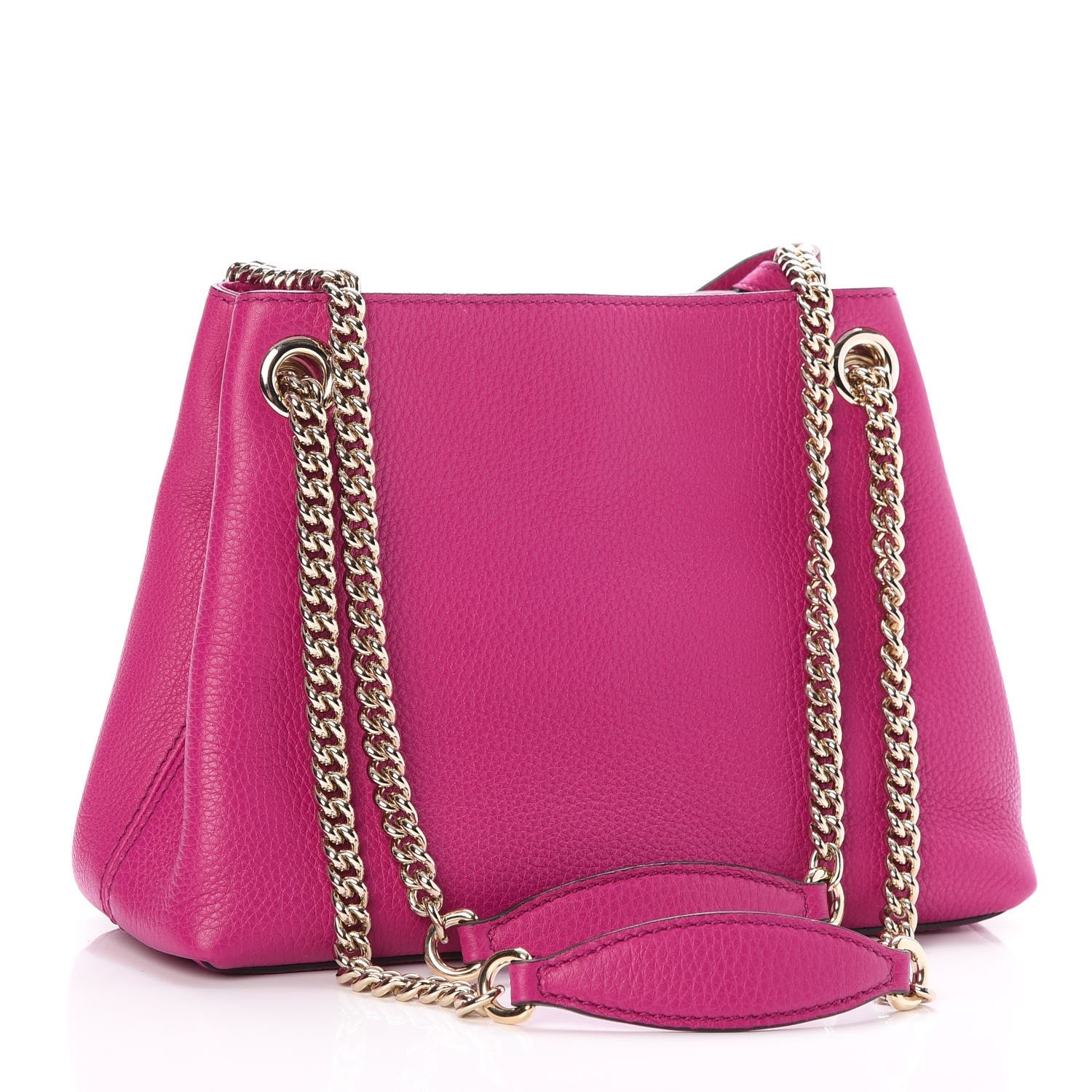 Gucci Cellarius Calfskin Small Soho Chain Shoulder Bag Bright Bouganville 3 of 7