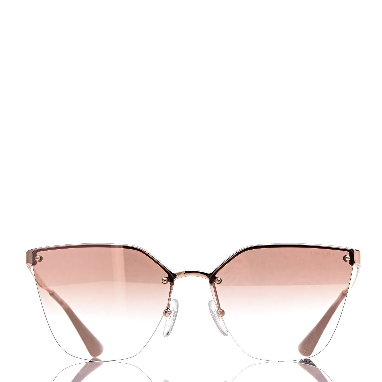 Prada Cinema Cat Eye Sunglasses SPR 68T Pink Gold 2 of 8