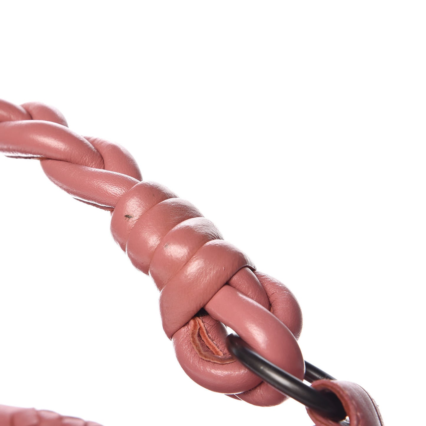 Cervo Deerskin Intrecciato Braided Hobo Rose Pink