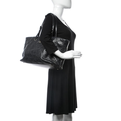 Chanel Glazed Calfskin Large On The Road Tote Black 2 of 12