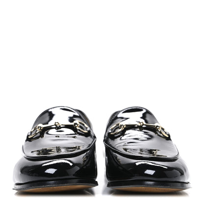 Gucci Patent Womens Jordaan Loafers 38.5 Black 3 of 11