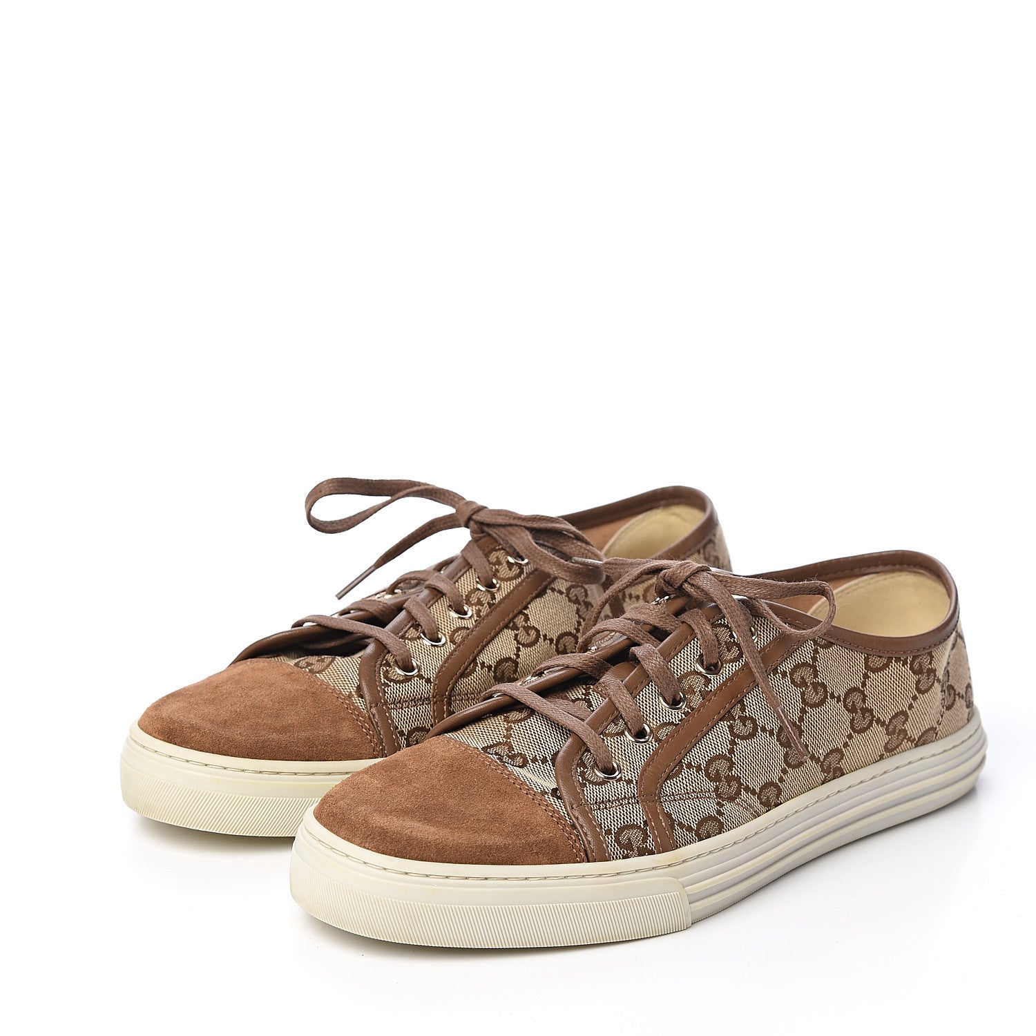Gucci Monogram Sneakers 39.5 Brown 3 of 7