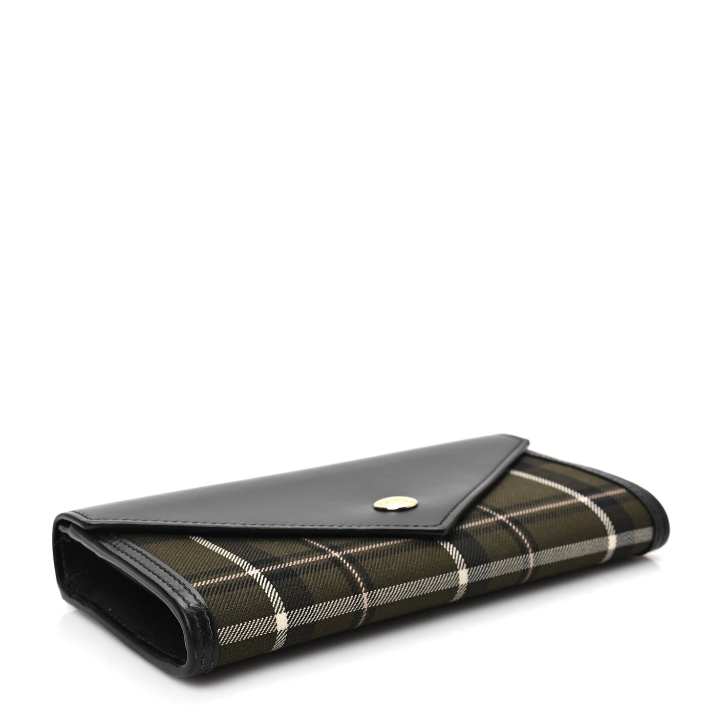 Grained Calfskin Tartan Halton Wallet Black