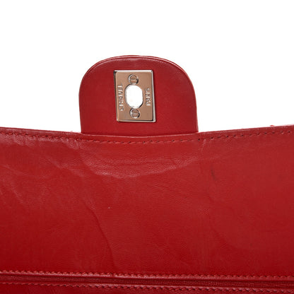 Chanel Lambskin Quilted Chain Clutch Flap Red 14 of 16
