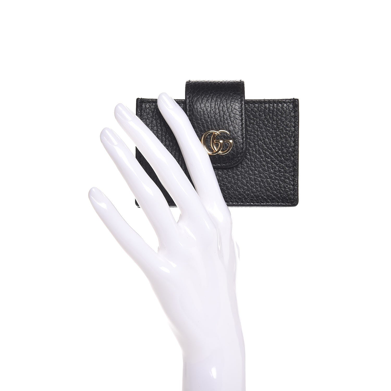 Gucci Dollar Calfskin GG Marmont Card Case Black 2 of 6