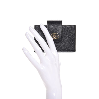 Gucci Dollar Calfskin GG Marmont Card Case Black 2 of 6