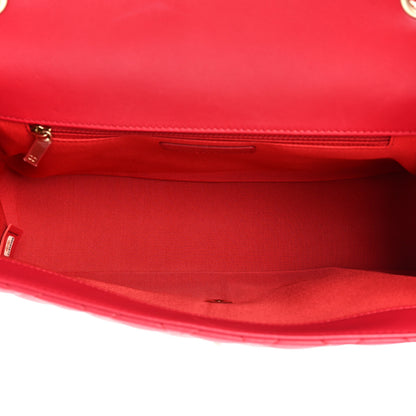 Chanel Lambskin Quilted Jumbo Mademoiselle Chic Flap Red 5 of 13