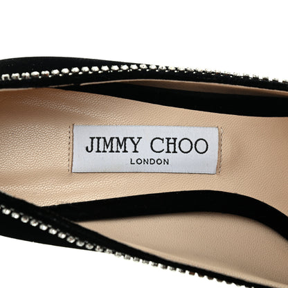 Jimmy Choo Velvet Crystal Embellished Love 100 Pumps 41 Black 8 of 15