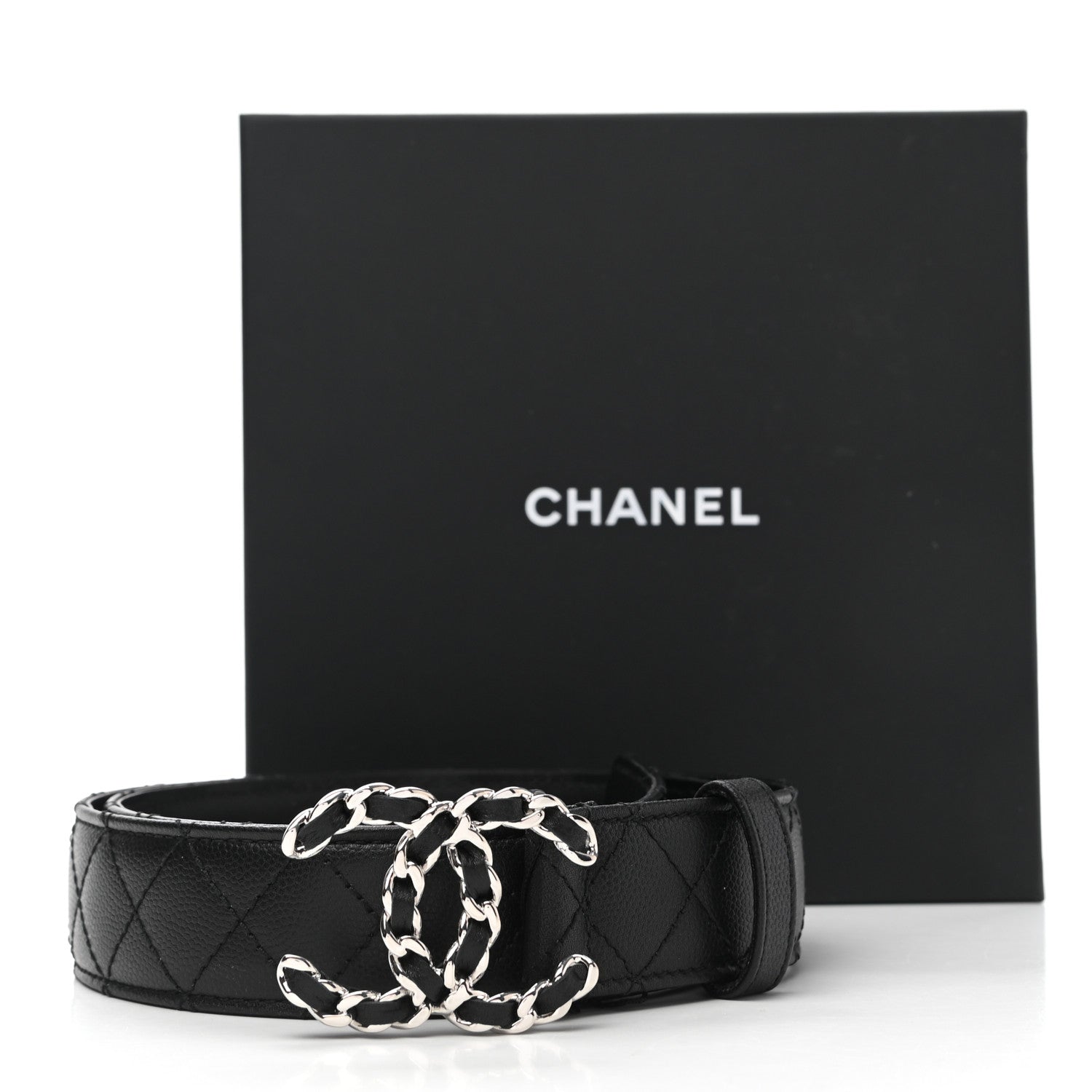 Chanel Caviar Quilted CC Chain Belt 85 34 Black 8 of 8