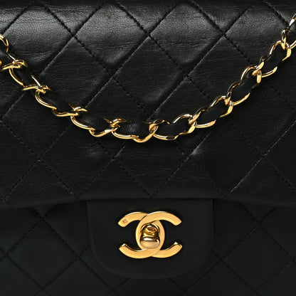 Chanel Lambskin Quilted Medium Double Flap Black 8 of 10