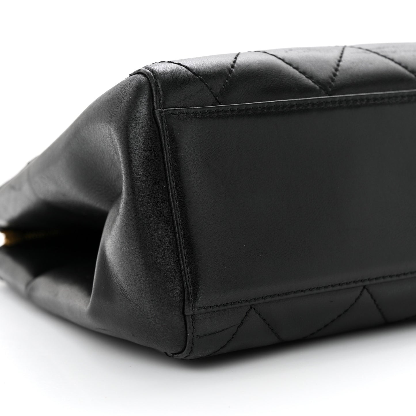 Lambskin Bekko Chain Large Shoulder Bag Black