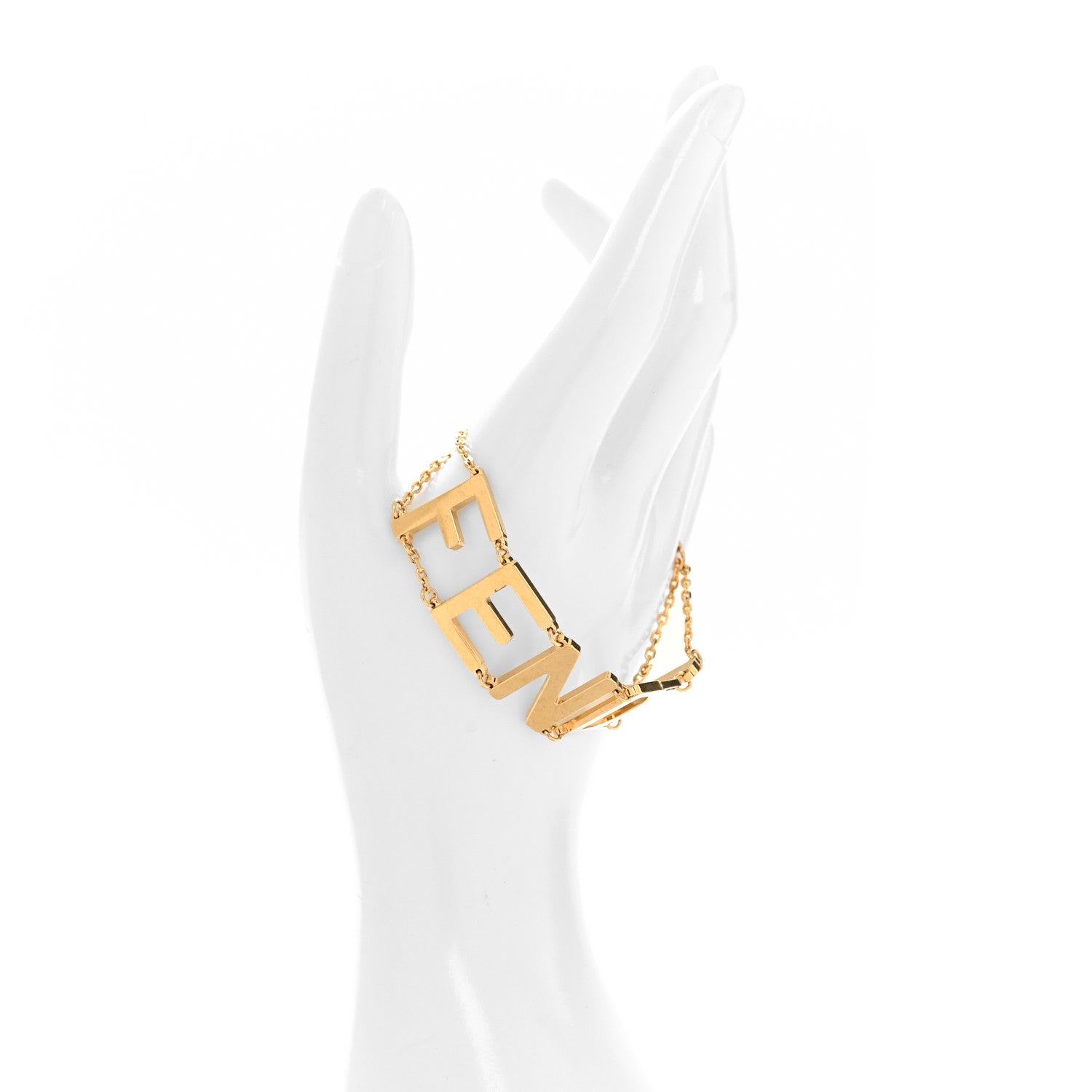 Fendi Metal Logo Bracelet Gold 2 of 5