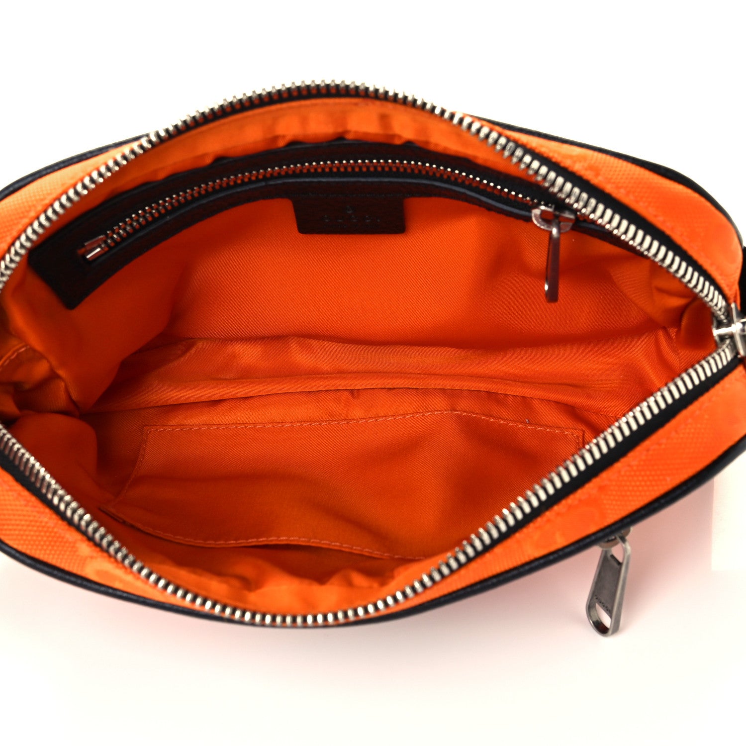 Gucci Econyl Nylon Monogram Off The Grid Belt Bag Carrot Orange Black 5 of 11