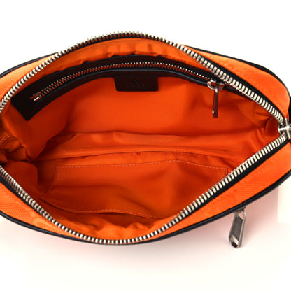 Gucci Econyl Nylon Monogram Off The Grid Belt Bag Carrot Orange Black 5 of 11