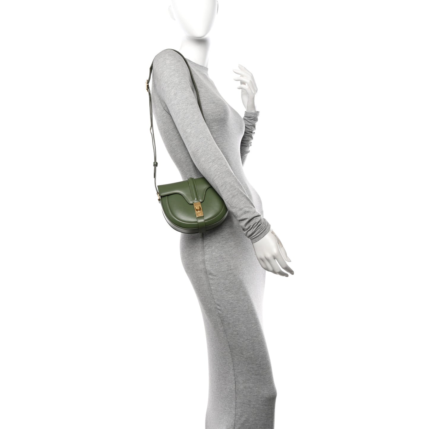 Natural Calfskin Besace Small 16 Soft Khaki