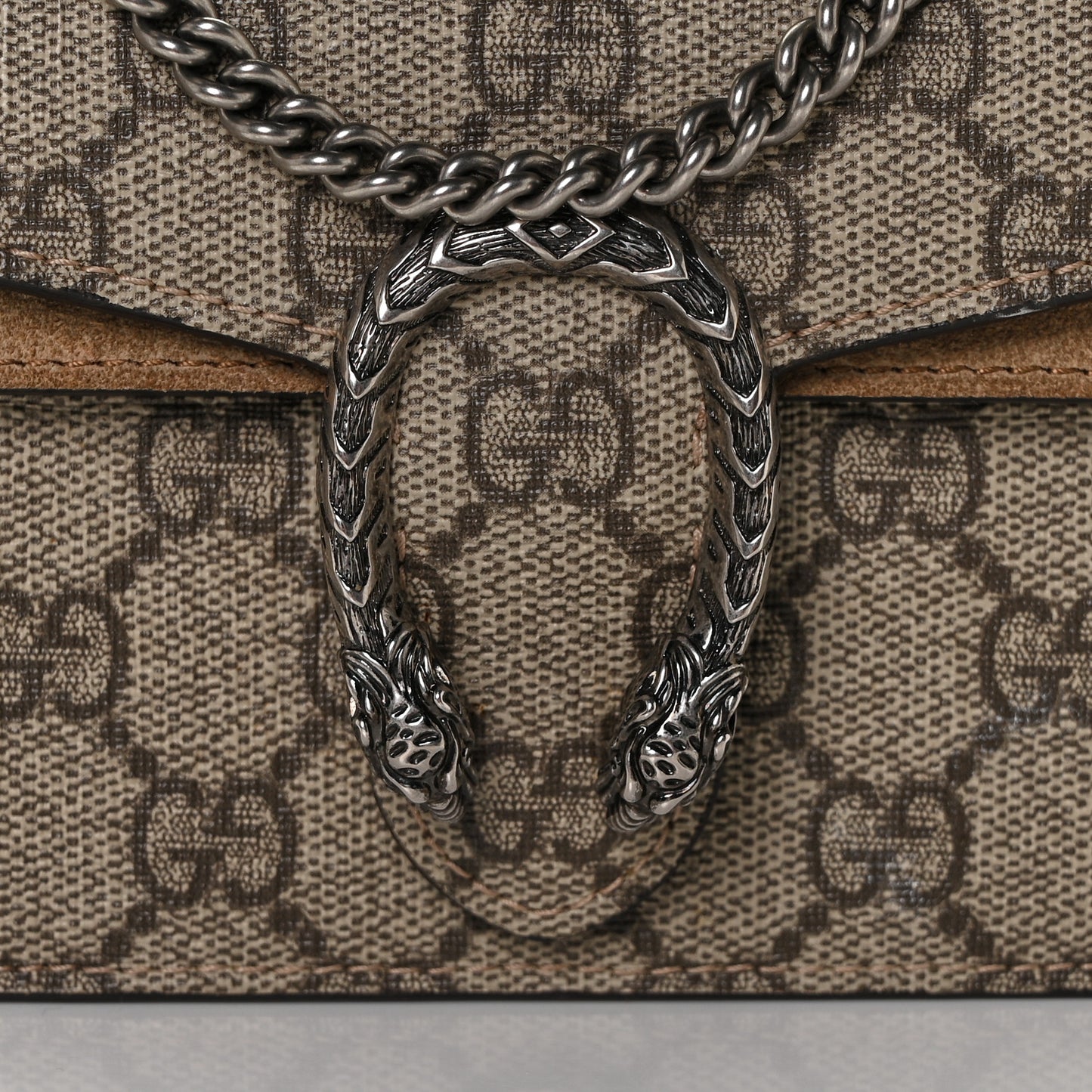 GG Supreme Monogram Super Mini Dionysus Shoulder Bag Taupe