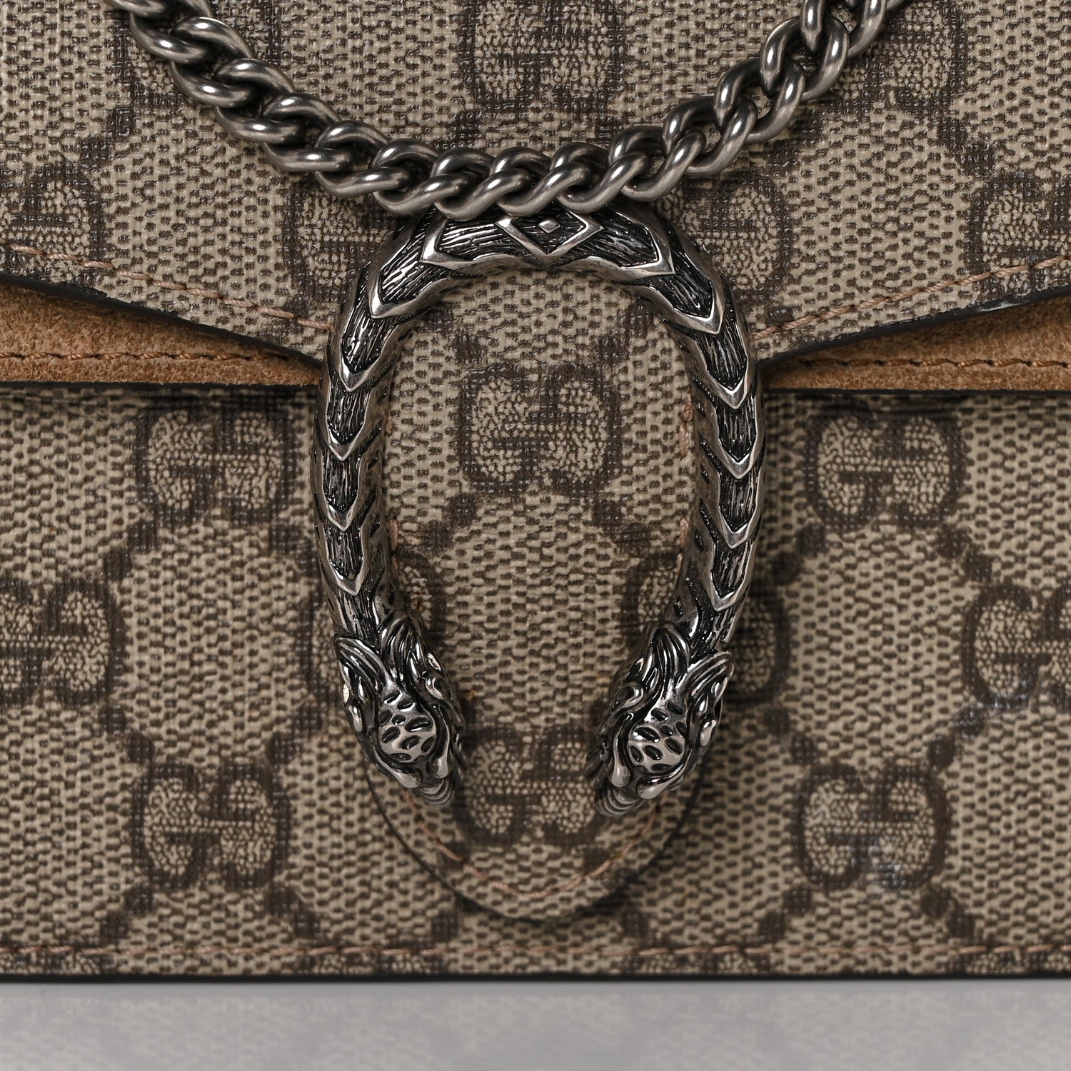 Gucci GG Supreme Monogram Super Mini Dionysus Shoulder Bag Taupe 7 of 10