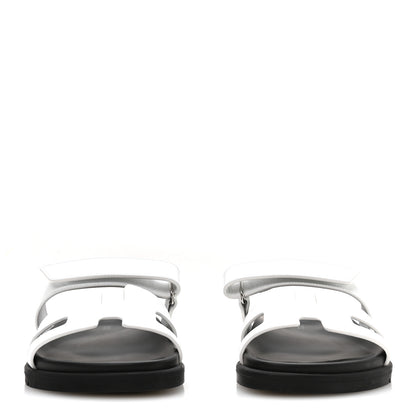 Hermes Calfskin Womens Chypre Sandals 37.5 White 3 of 8