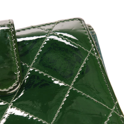 Chanel Patent Quilted Compact French Flap Wallet Dark Green 9 of 9