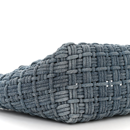 Balenciaga Washed Frayed Denim Braided XS Bistro Basket Blue 9 of 12