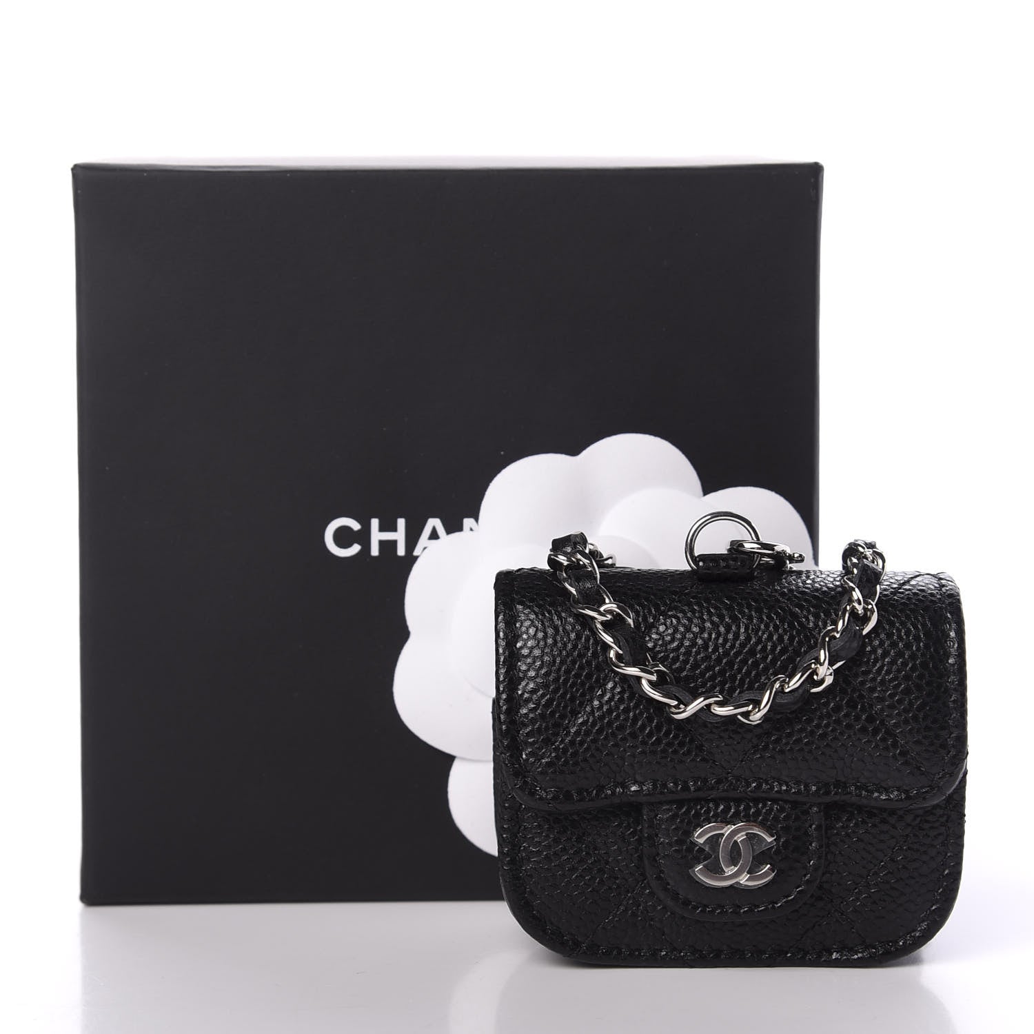 Chanel Caviar Quilted Airpods Pro Case Black 8 of 8