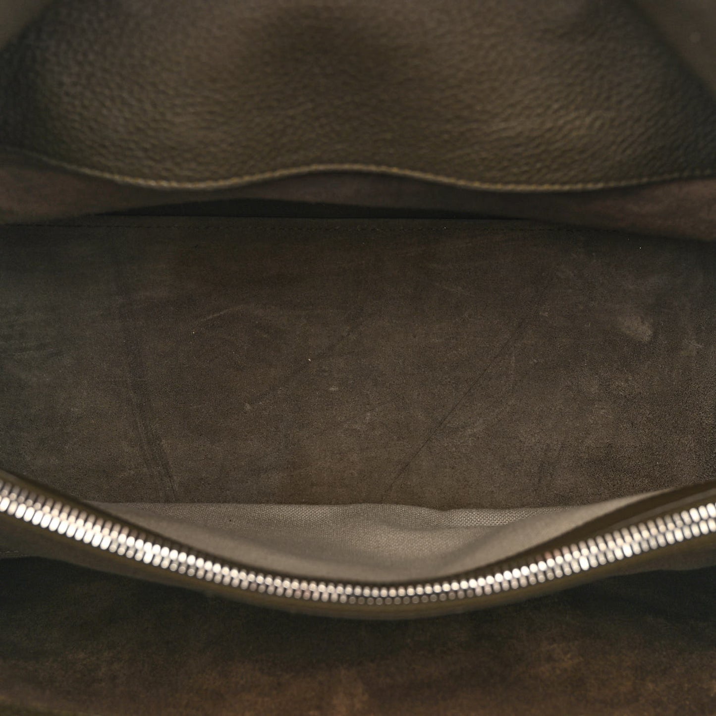 Grained Calfskin Small Supple Sac De Jour Kaki Militaire
