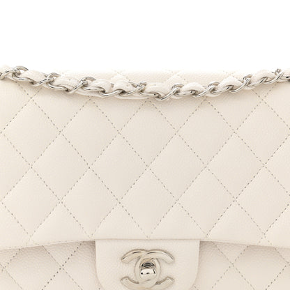 Chanel Caviar Quilted Medium Double Flap White 8 of 11
