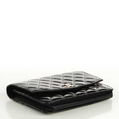 Chanel Patent Quilted Brilliant Wallet On Chain WOC Black 4 of 8