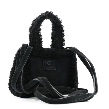 Telfar X UGG Suede Shearling Small Shopping Bag Black 3 of 11
