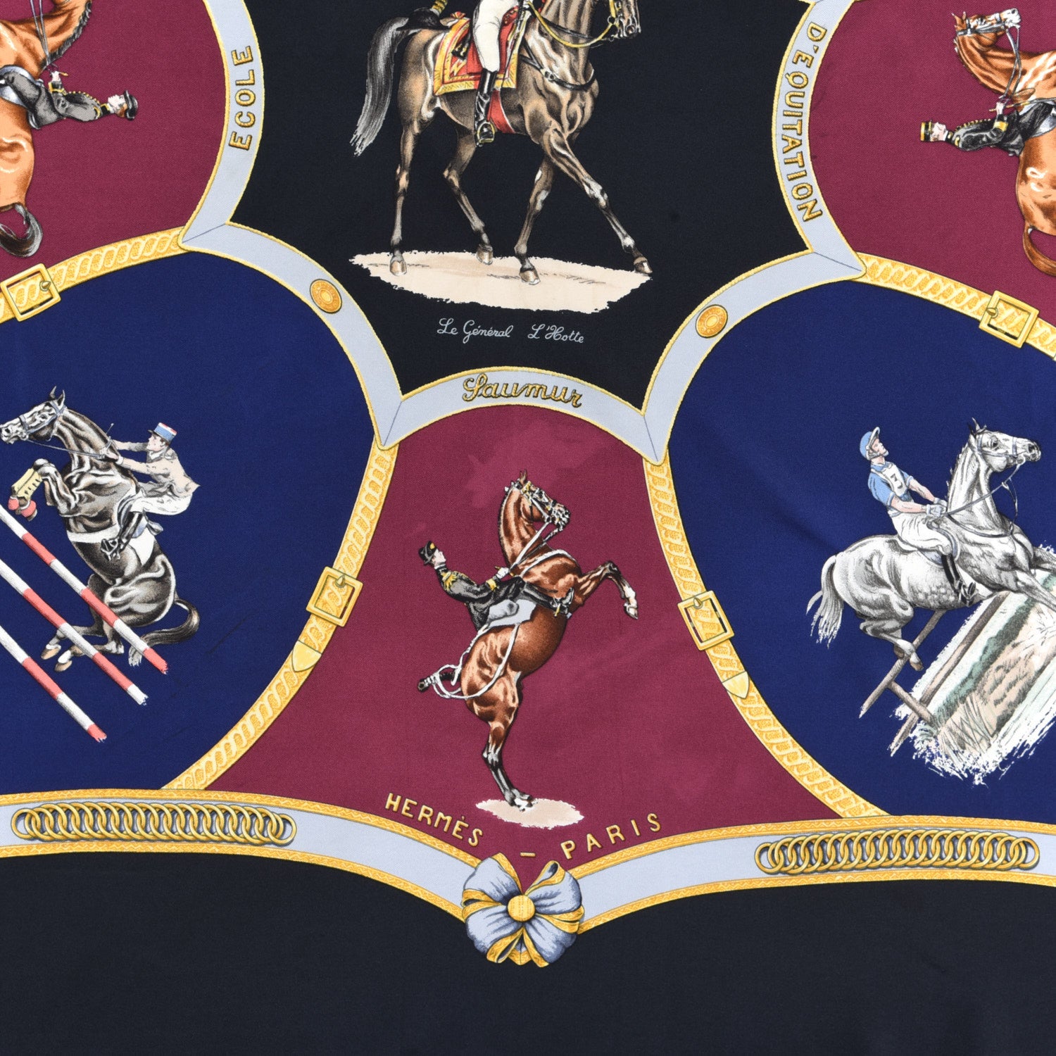 Hermes Silk Les General L'Hotte Scarf 90 3 of 4