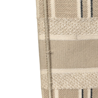 Christian Dior Canvas Embroidered Large Stripes Book Tote Beige 11 of 14