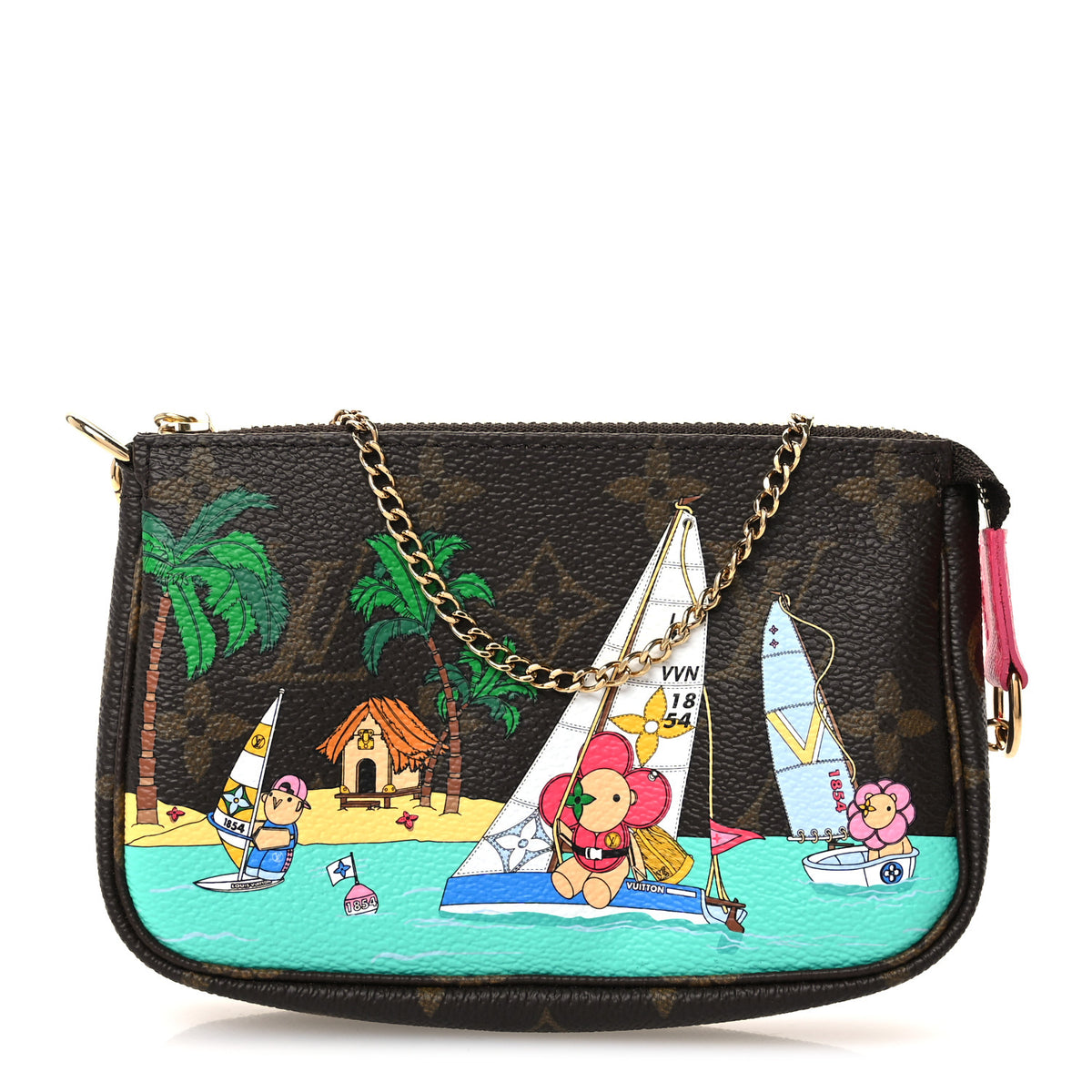 Louis Vuitton Monogram 2023 Christmas Animation Sailing Pochette Accessories Dragon Fruit Pink 1 of 11