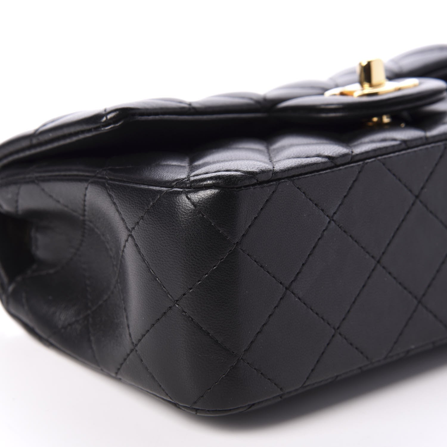 Chanel Lambskin Quilted Mini Rectangular Flap Black 6 of 11