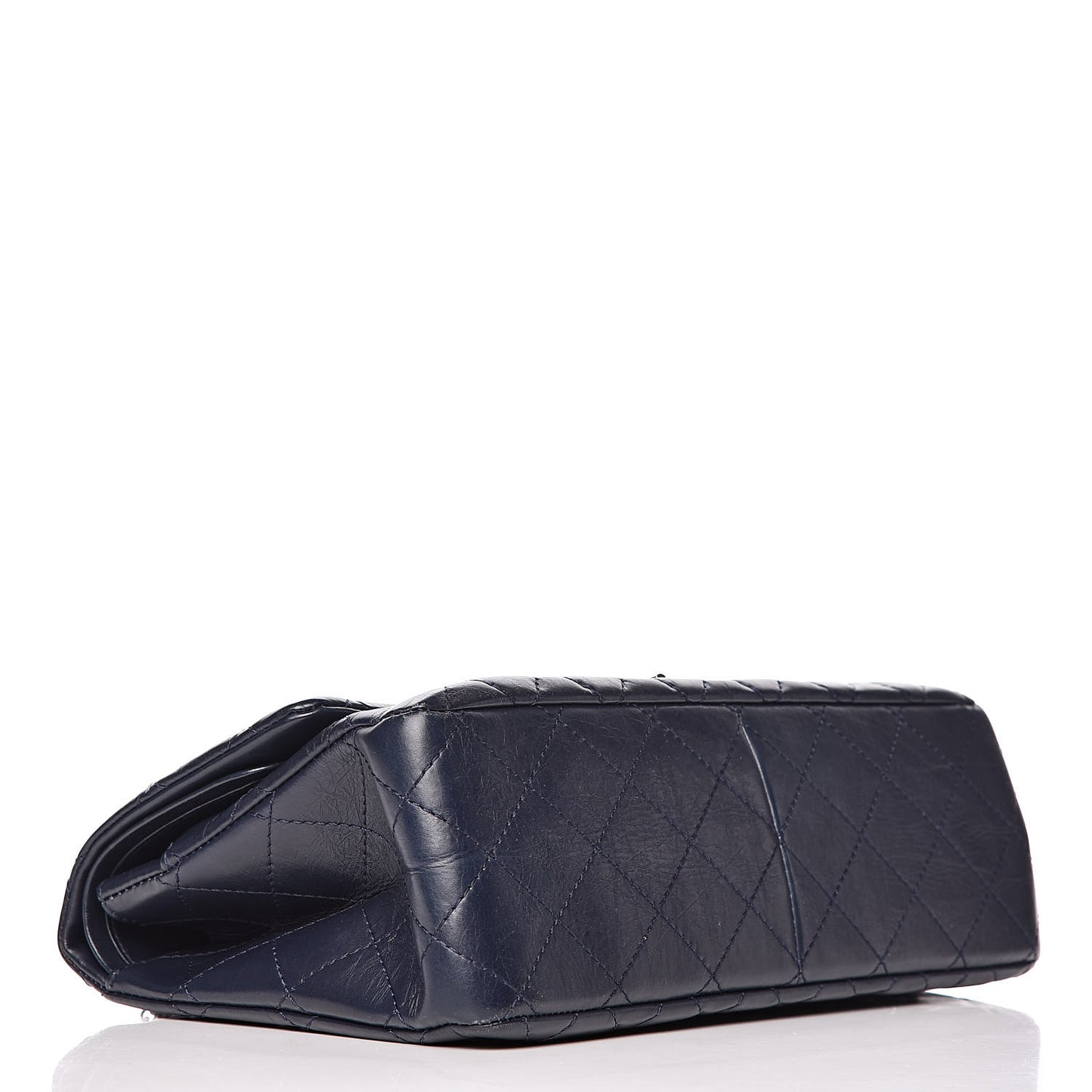 Aged Calfskin Quilted 2.55 Reissue 227 Flap Navy Blue
