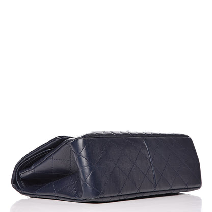 Chanel Aged Calfskin Quilted 2.55 Reissue 227 Flap Navy Blue 5 of 11