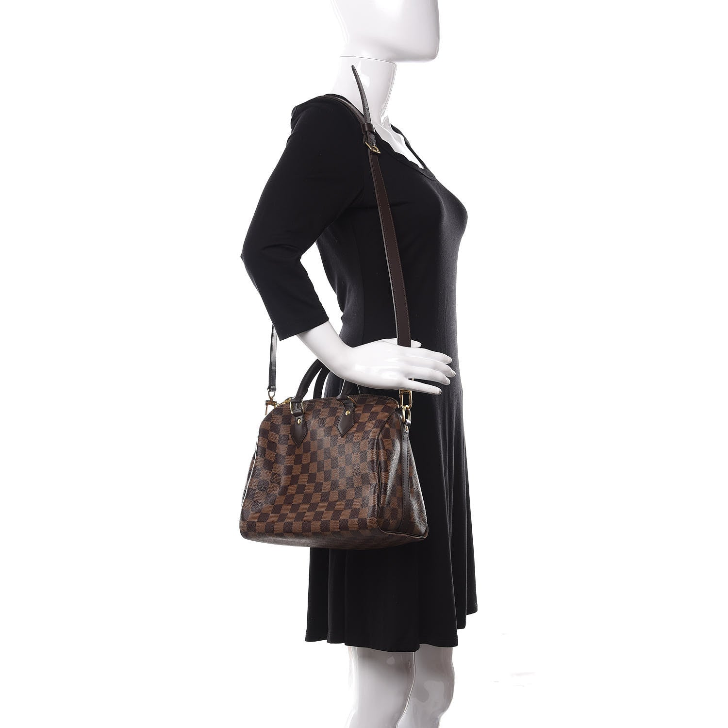 Louis Vuitton Damier Ebene Speedy Bandouliere 25 3 of 9