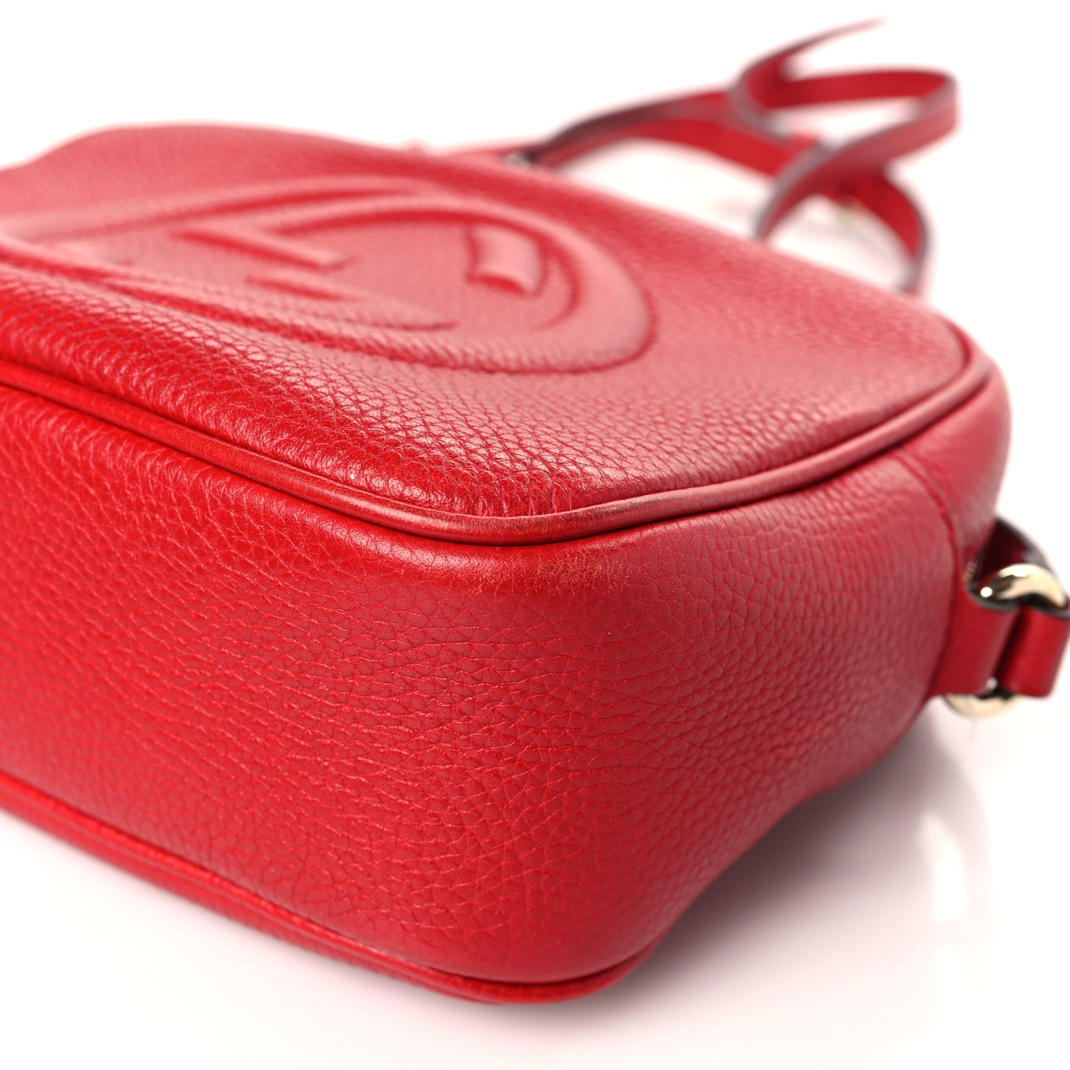 Gucci Pebbled Calfskin Small Soho Disco Bag Tabasco Red 9 of 9