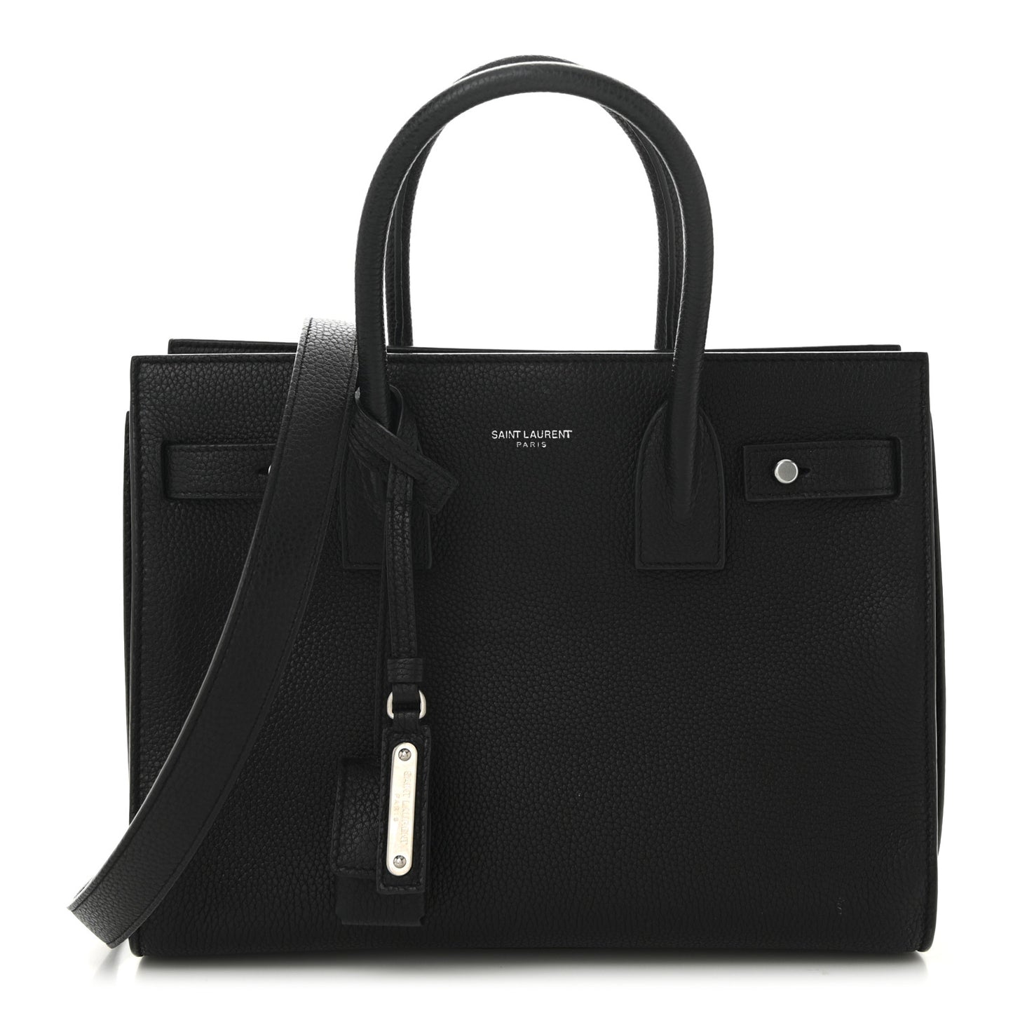 Grained Calfskin Baby Sac De Jour Souple Black