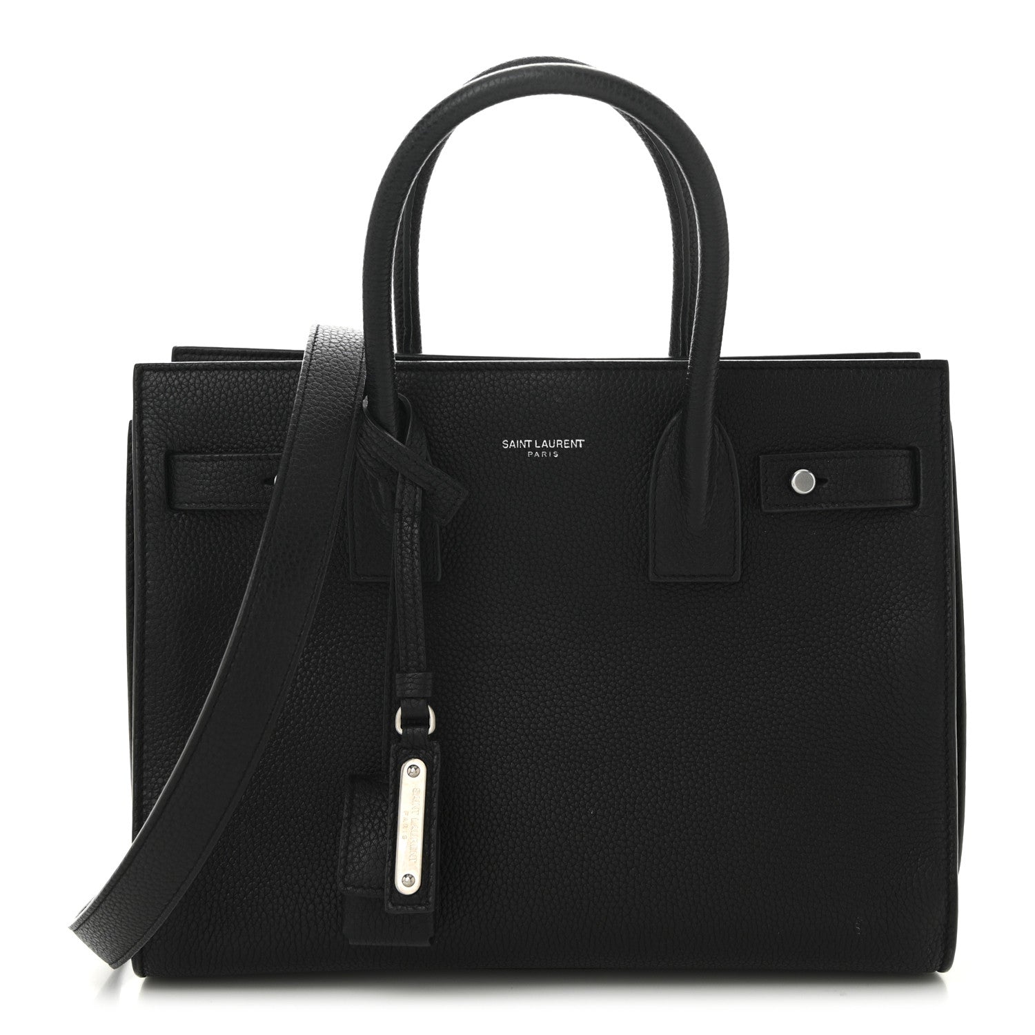 Saint Laurent Grained Calfskin Baby Sac De Jour Souple Black 1 of 11