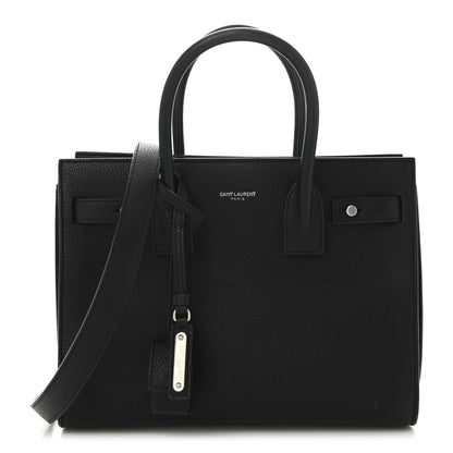 Saint Laurent Grained Calfskin Baby Sac De Jour Souple Black 1 of 11