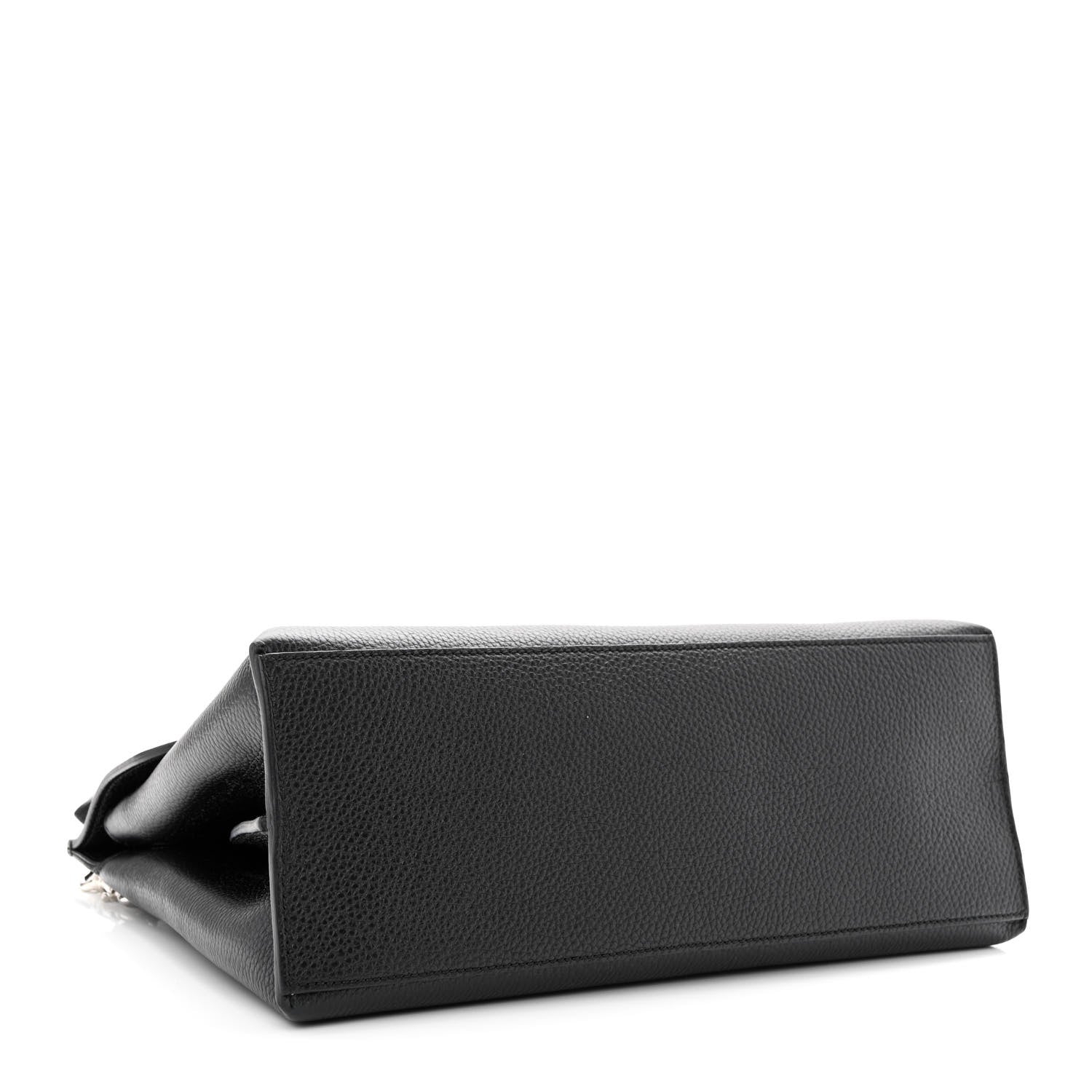 Gucci Cellarius Calfskin Medium Bamboo Daily Top Handle Bag Black 4 of 9