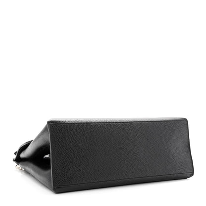 Gucci Cellarius Calfskin Medium Bamboo Daily Top Handle Bag Black 4 of 9