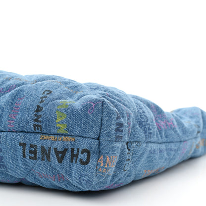 Chanel Denim Quilted Denim Mood Maxi Shopping Bag Blue Multicolor 10 of 11