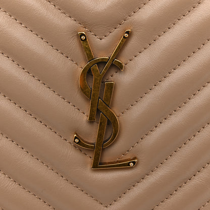 Saint Laurent Calfskin Matelasse Monogram Lou Camera Bag Dark Beige 11 of 13